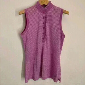 Clover by Bobby Jones Women’s Golf Shirt Sleeveless with Ruffle Size Small